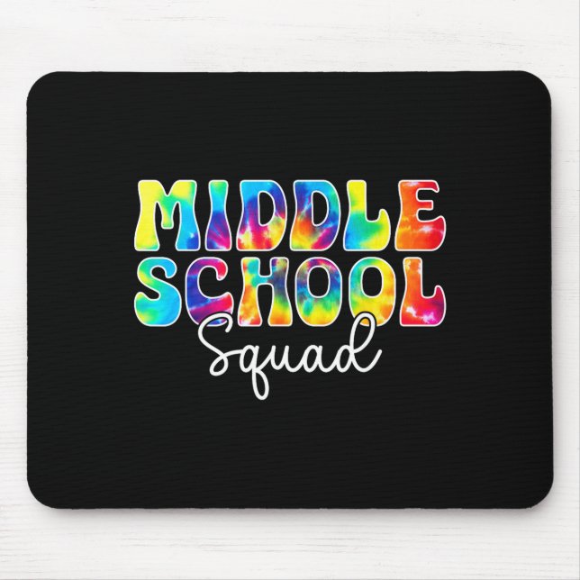 Zurück zur Schule Mittelschul-Squad-Team-Lehrer Mousepad (Vorne)