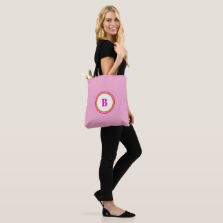 Zurück zur Schule Modernes Monogramm Rosa Orange