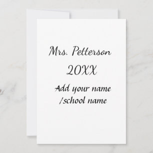 Zurück zur Schule Name der Lehrerin Jahr der Schul Einladung