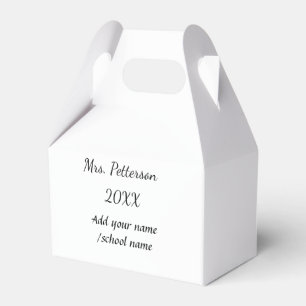 Zurück zur Schule Name der Lehrerin Jahr der Schul Geschenkschachtel