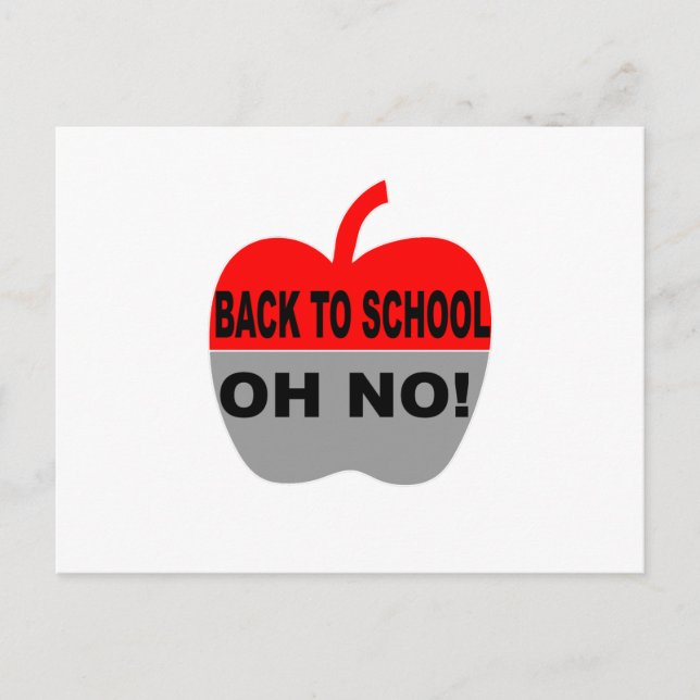 Zurück zur Schule, nein Postkarte (Vorderseite)