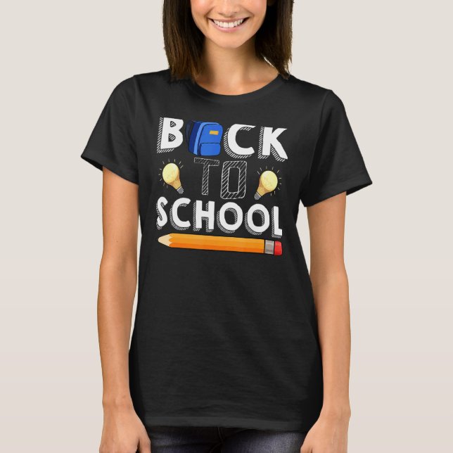 Zurück zur Schule Niedlich erster Schultag T-Shirt (Vorderseite)