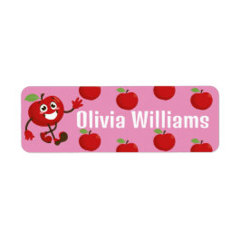 Zurück zur Schule Niedlicher Cartoon Spaß Red Appl