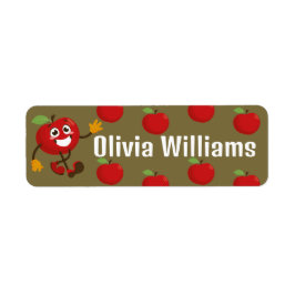 Zurück zur Schule Niedlicher Cartoon Spaß Red Appl