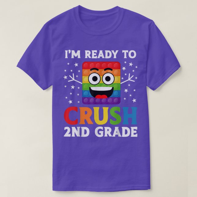 Zurück zur Schule Niedlicher Pop der zweiten Klass T-Shirt (Design vorne)