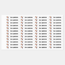 Zurück zur Schule Ninja Kinder Name Etiketten