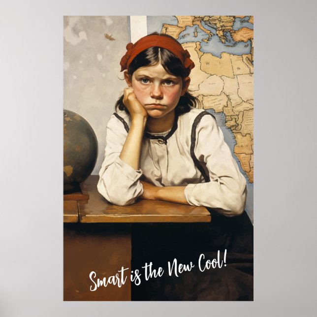 Zurück zur Schule Norman Rockwell Zeichnungen Stil Poster (Vorne)