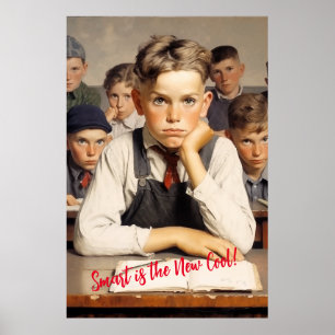Zurück zur Schule Norman Rockwell Zeichnungen Stil Poster