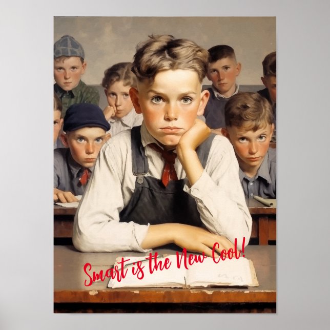 Zurück zur Schule Norman Rockwell Zeichnungen Stil Poster (Vorne)