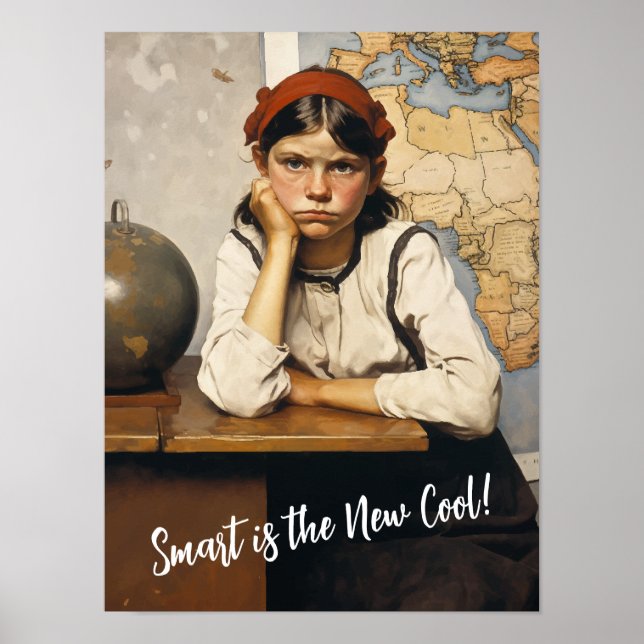 Zurück zur Schule Norman Rockwell Zeichnungen Stil Poster (Vorne)