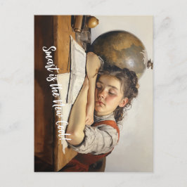 Zurück zur Schule Norman Rockwell Zeichnungen Stil Postkarte