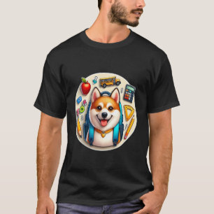 Zurück zur Schule Norwegischer Lundehund Hund Jung T-Shirt