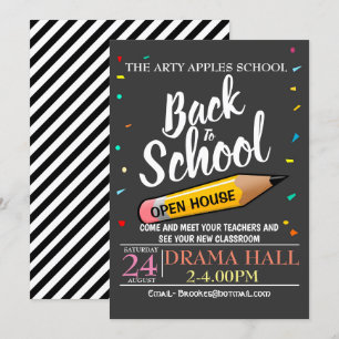 Zurück zur Schule OFFENES HAUS einladen Einladung