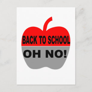 Zurück zur Schule Oh Nein Postkarte