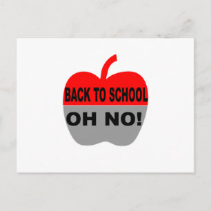 Zurück zur Schule Oh Nein Postkarte