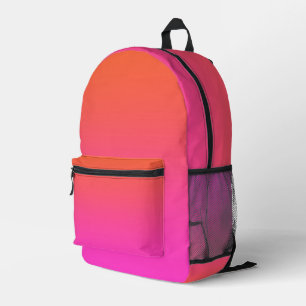 Zurück zur Schule Orange Pink Bedruckter Rucksack