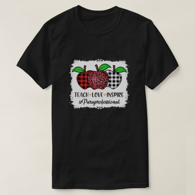 Zurück zur Schule Para Profi Lehrerin Leopa T-Shirt (Design vorne)