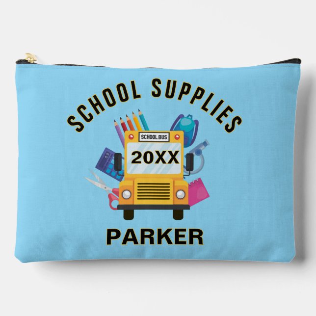 Zurück zur Schule - Personalisierte Kinderbetreuun Zubehörtasche (Vorderseite)
