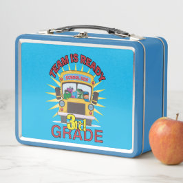 Zurück zur Schule - Personalisierter Name der drit Metall Brotdose