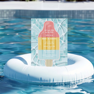 Zurück zur Schule Poolparty Einladung