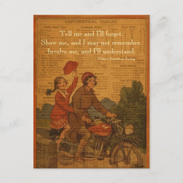 Zurück zur Schule Postkarte (Vorderseite)