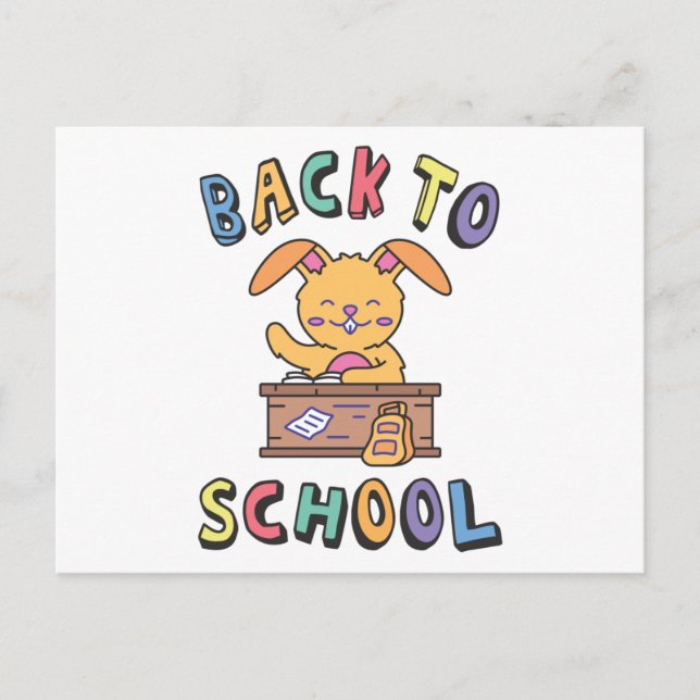 Zurück zur Schule Postkarte (Vorderseite)
