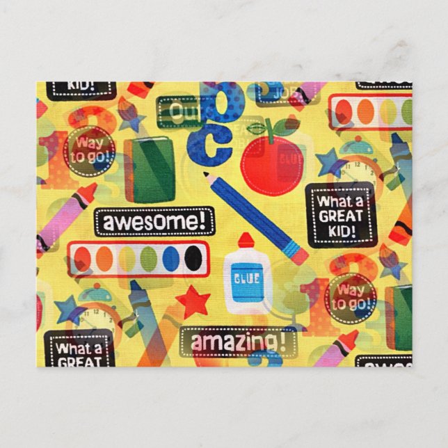 zurück zur Schule Postkarte (Vorderseite)