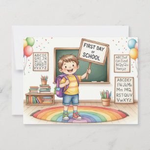 Zurück zur Schule Postkarte