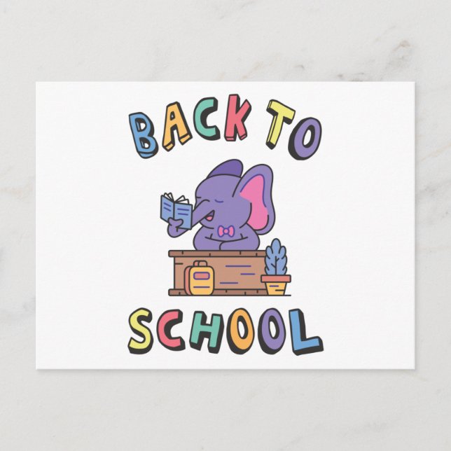 Zurück zur Schule Postkarte (Vorderseite)