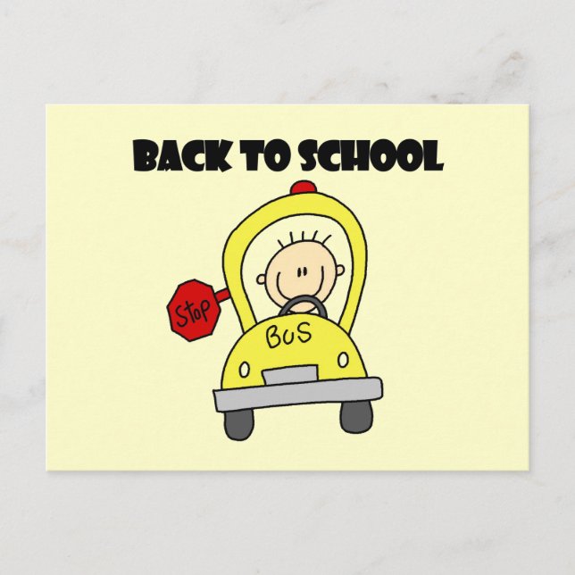 Zurück zur Schule Postkarte (Vorderseite)
