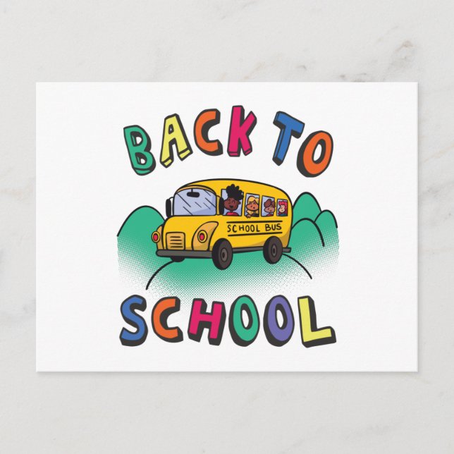 Zurück zur Schule Postkarte (Vorderseite)