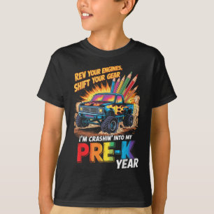 Zurück zur Schule Pre-k Preschool Monster Truck zu T-Shirt