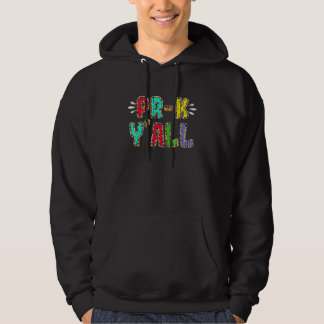Zurück zur Schule Pre K Y'all Leopardendruck-Lehre Hoodie