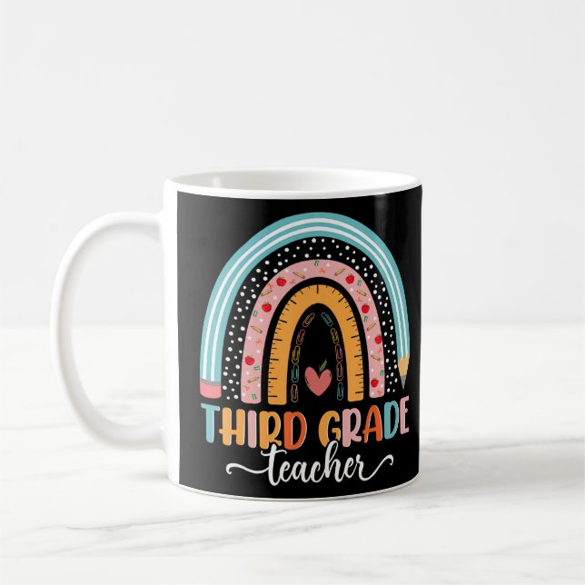 Zurück zur Schule Rainbow Boho Kaffeetasse (Links)