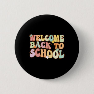 Zurück zur Schule Retro erster Schullehrertag Button