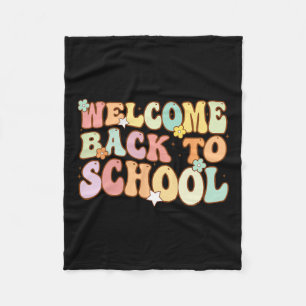 Zurück zur Schule Retro erster Schullehrertag Fleecedecke