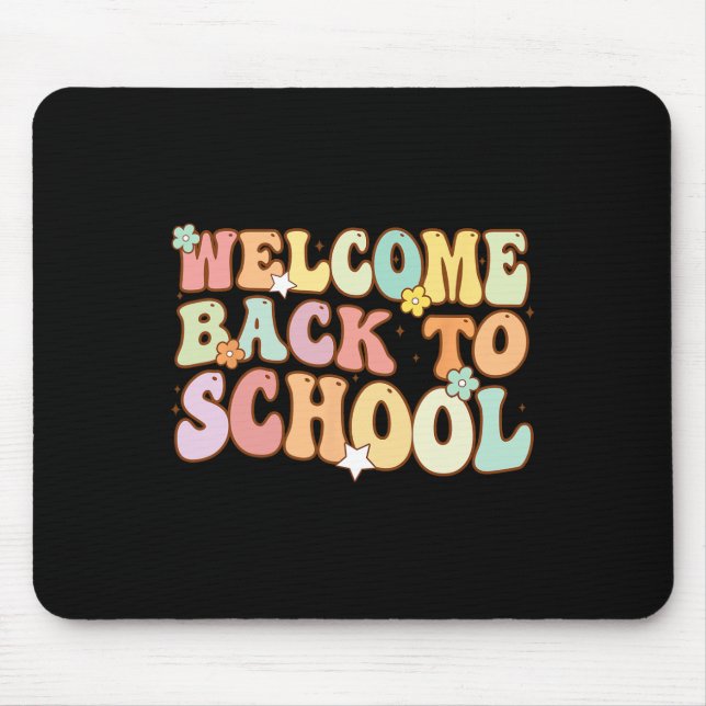 Zurück zur Schule Retro erster Schullehrertag Mousepad (Vorne)