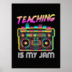 Zurück zur Schule Retro Unterrichten ist mein Ding Poster