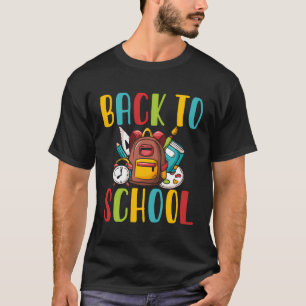 Zurück zur Schule Rucksack wieder in die Schule T-Shirt