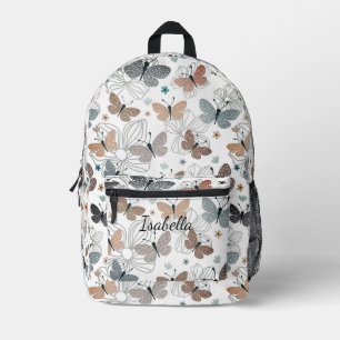 Zurück zur Schule Schöne Schmetterlinge Name Bedruckter Rucksack
