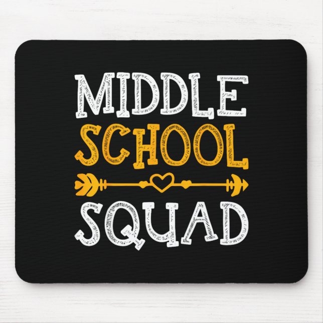 Zurück zur Schule Schüler Lehrer Mittelschule Grup Mousepad (Vorne)