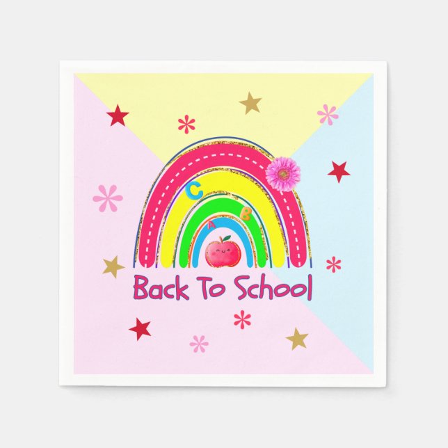 Zurück zur Schule Serviette (Vorderseite)