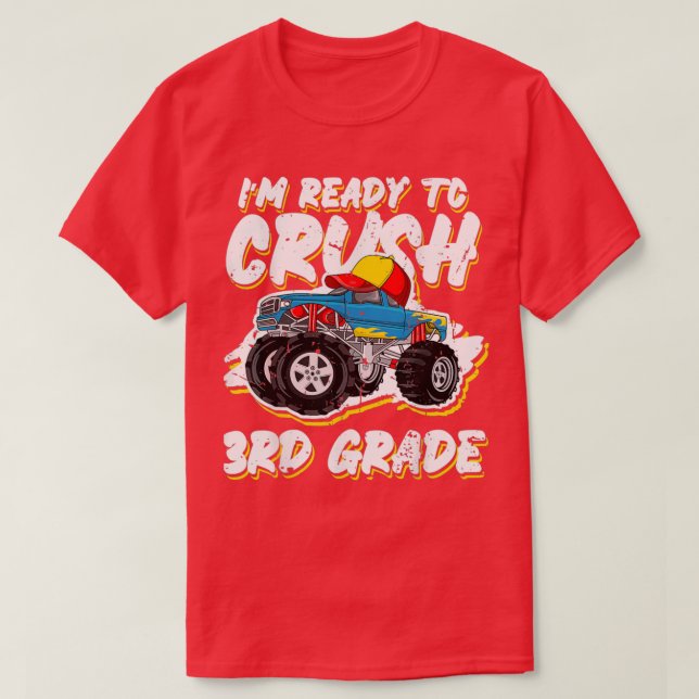 Zurück zur Schule Shirt 3. Klasse Monster Truck Bo (Design vorne)