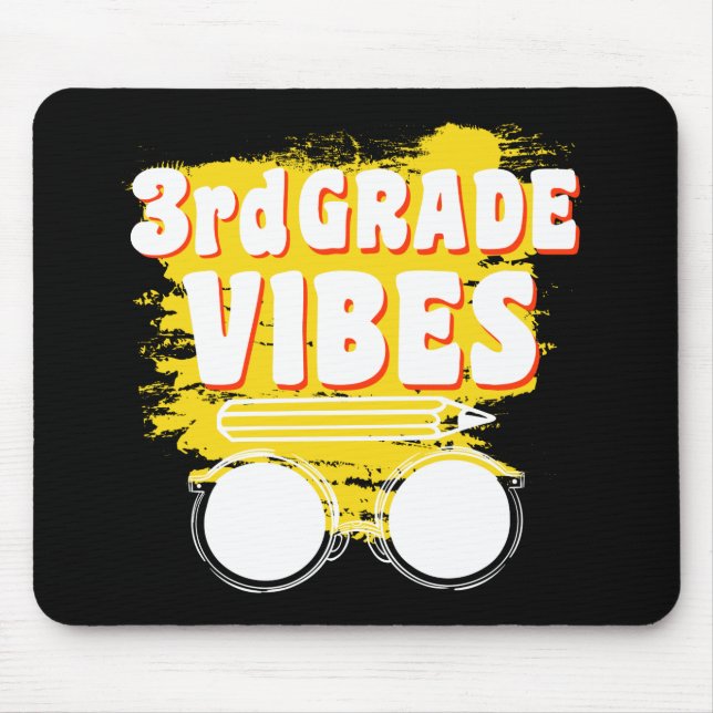 Zurück zur Schule Shirt der dritten Klasse Vibes Mousepad (Vorne)