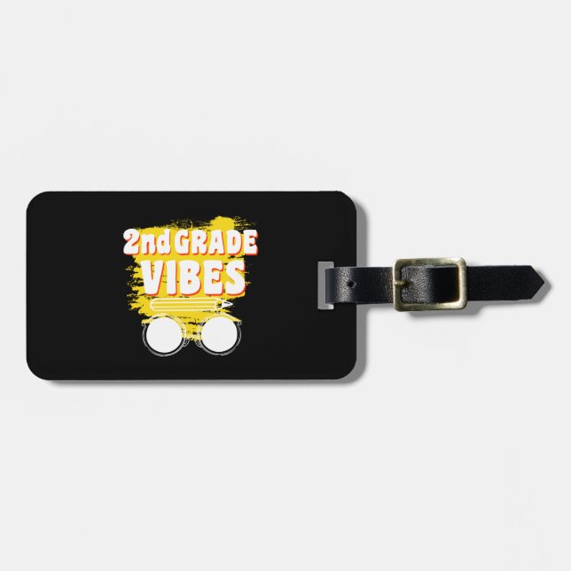 Zurück zur Schule Shirt der zweiten Klasse Gepäckanhänger (Vorderseite horizontal)