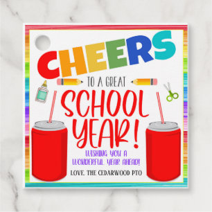 Zurück zur Schule Soda-Geschenketiketten Geschenkanhänger