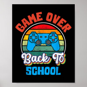 Zurück zur Schule Spaß Spiel Über Lehrer Schüler C Poster