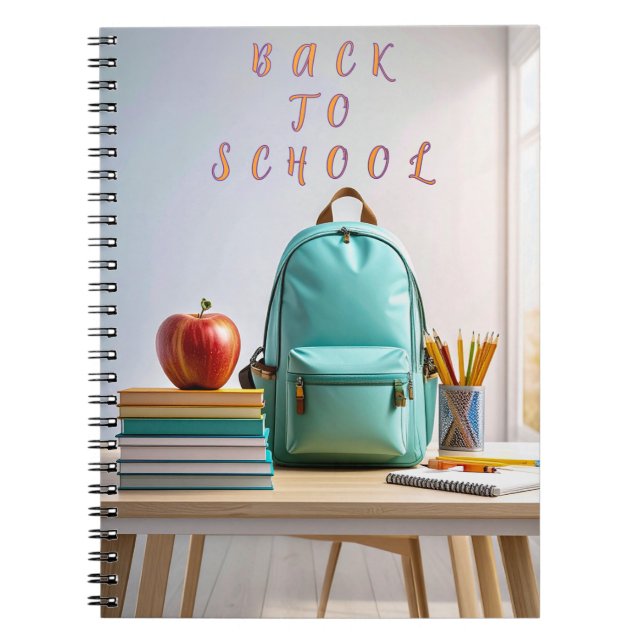 Zurück zur Schule Spiralblock Notizblock (Vorderseite)