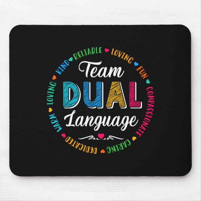 Zurück zur Schule-Squad-Schüler süß zweisprachig Mousepad (Vorne)