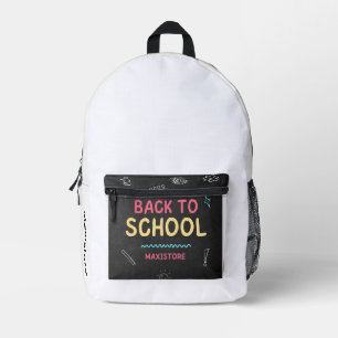 Zurück zur Schule Stilvolle Schultasche - Perfekt Bedruckter Rucksack